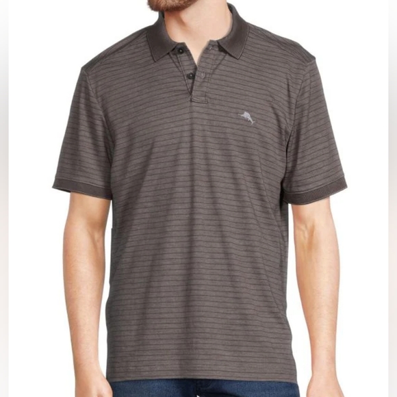 Tommy Bahama Men's Strioed Polo New Size Medium - Picture 1 of 2